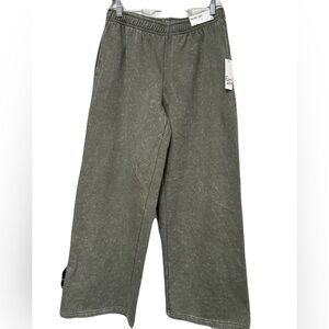 Faded Rose Olive Green Wide Leg Pants Lounge Medium